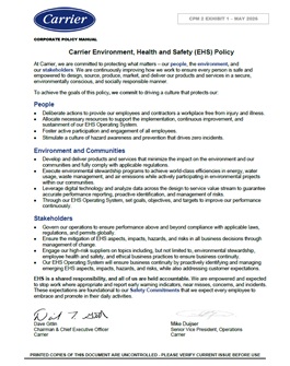 EHS Policy English