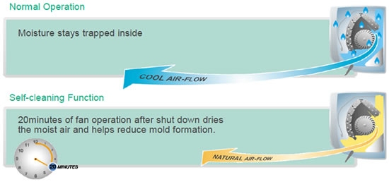 self-cleaning function